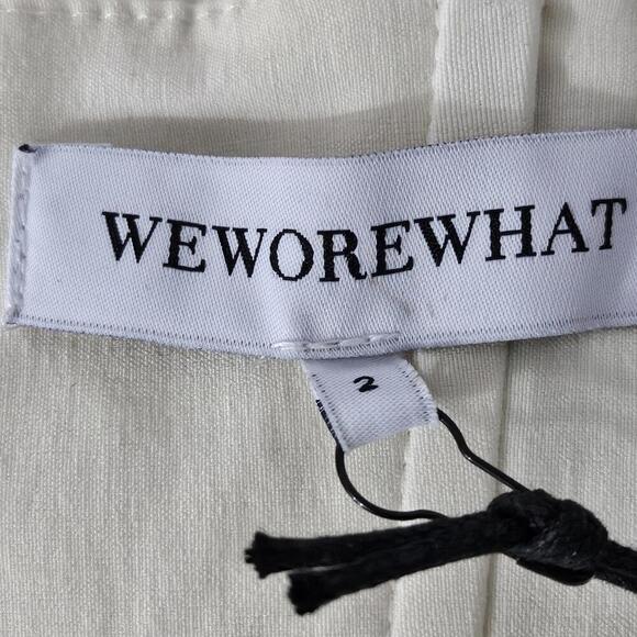 2/$50 WeWoreWhat Antique White Vintage Roses Lace Peplum Corset Dress Size 2 - Picture 6 of 9